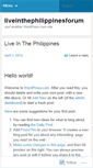 Mobile Screenshot of liveinthephilippinesforum.wordpress.com
