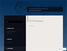 Tablet Screenshot of liveinthephilippinesforum.wordpress.com