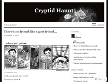 Tablet Screenshot of cryptidhaunt.wordpress.com