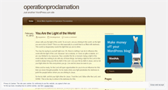 Desktop Screenshot of operationproclamation.wordpress.com