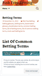 Mobile Screenshot of bettingriskfree.wordpress.com