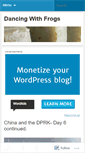 Mobile Screenshot of dancingwithfrogs.wordpress.com