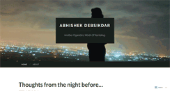 Desktop Screenshot of abhishekdebsikdar.wordpress.com