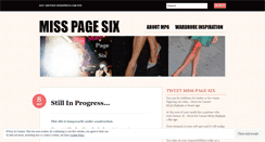 Desktop Screenshot of misspagesix.wordpress.com