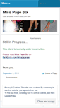 Mobile Screenshot of misspagesix.wordpress.com