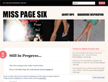 Tablet Screenshot of misspagesix.wordpress.com