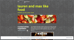 Desktop Screenshot of laurenandmaxlikefood.wordpress.com