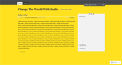 Desktop Screenshot of changetheworldwithsmile.wordpress.com