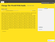 Tablet Screenshot of changetheworldwithsmile.wordpress.com