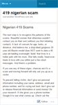 Mobile Screenshot of 419scams89.wordpress.com