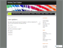 Tablet Screenshot of animefanfic.wordpress.com