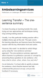 Mobile Screenshot of kmbslearningservices.wordpress.com