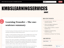 Tablet Screenshot of kmbslearningservices.wordpress.com