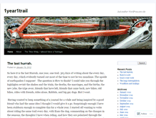 Tablet Screenshot of 1year1trail.wordpress.com