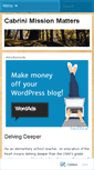 Mobile Screenshot of cabrinimissionmatters.wordpress.com