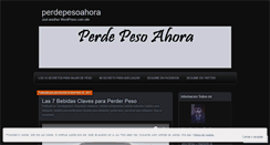 Desktop Screenshot of perdepesoahora.wordpress.com