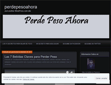 Tablet Screenshot of perdepesoahora.wordpress.com