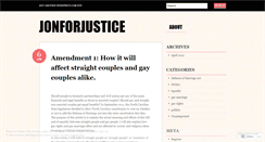 Desktop Screenshot of jonforjustice.wordpress.com