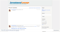 Desktop Screenshot of investmentlounge.wordpress.com