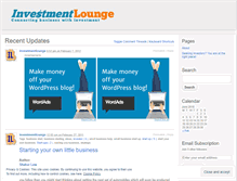 Tablet Screenshot of investmentlounge.wordpress.com