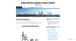 Desktop Screenshot of botschaftisrael.wordpress.com