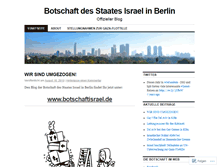 Tablet Screenshot of botschaftisrael.wordpress.com