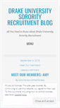 Mobile Screenshot of drakesororityrecruitment.wordpress.com