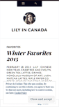 Mobile Screenshot of lilyincanada.wordpress.com