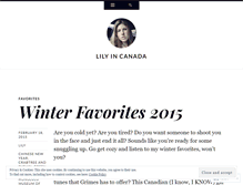 Tablet Screenshot of lilyincanada.wordpress.com