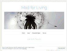 Tablet Screenshot of madforliving.wordpress.com