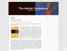 Tablet Screenshot of mothersymposium.wordpress.com