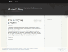 Tablet Screenshot of mortsci.wordpress.com