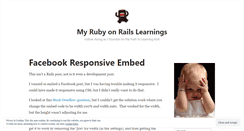 Desktop Screenshot of myrailslearnings.wordpress.com