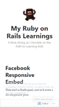 Mobile Screenshot of myrailslearnings.wordpress.com
