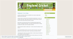 Desktop Screenshot of englandcricket.wordpress.com