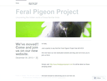 Tablet Screenshot of feralpigeonproject.wordpress.com