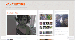 Desktop Screenshot of mamasnature.wordpress.com