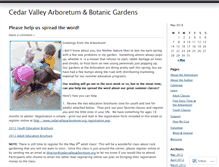 Tablet Screenshot of cedarvalleyarboretum.wordpress.com