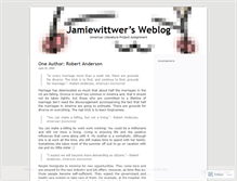 Tablet Screenshot of jamiewittwer.wordpress.com