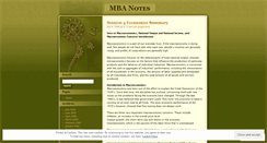 Desktop Screenshot of mbanotes.wordpress.com