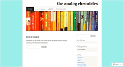 Desktop Screenshot of analogchronicles.wordpress.com