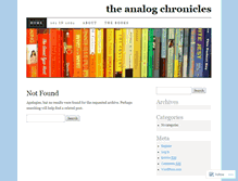 Tablet Screenshot of analogchronicles.wordpress.com