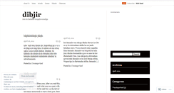 Desktop Screenshot of dibjir.wordpress.com