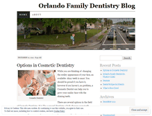 Tablet Screenshot of orlandofamilydentist.wordpress.com