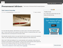 Tablet Screenshot of procurementadvisors.wordpress.com