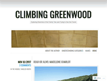 Tablet Screenshot of climbinggreenwood.wordpress.com