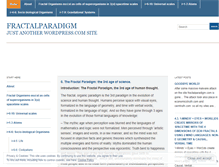 Tablet Screenshot of fractalparadigm.wordpress.com