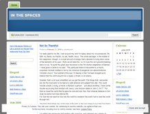 Tablet Screenshot of inthespaces.wordpress.com