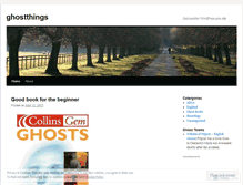 Tablet Screenshot of ghostthings.wordpress.com