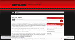 Desktop Screenshot of exoticlassic.wordpress.com